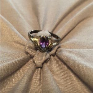 Rare Lavender Diamond Sterling Silver Ring